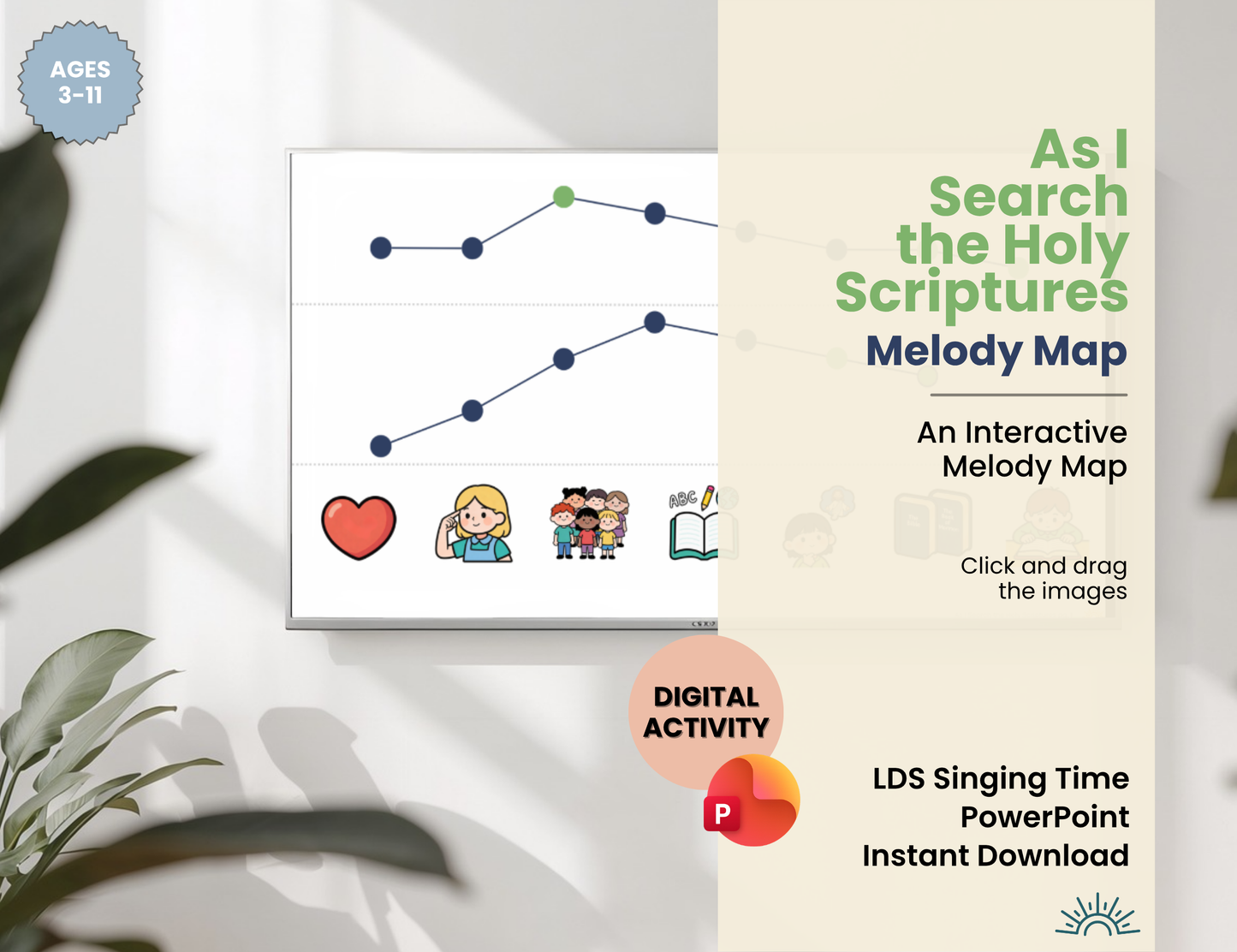 As I Search the Holy Scriptures: Melody Map With Pictures