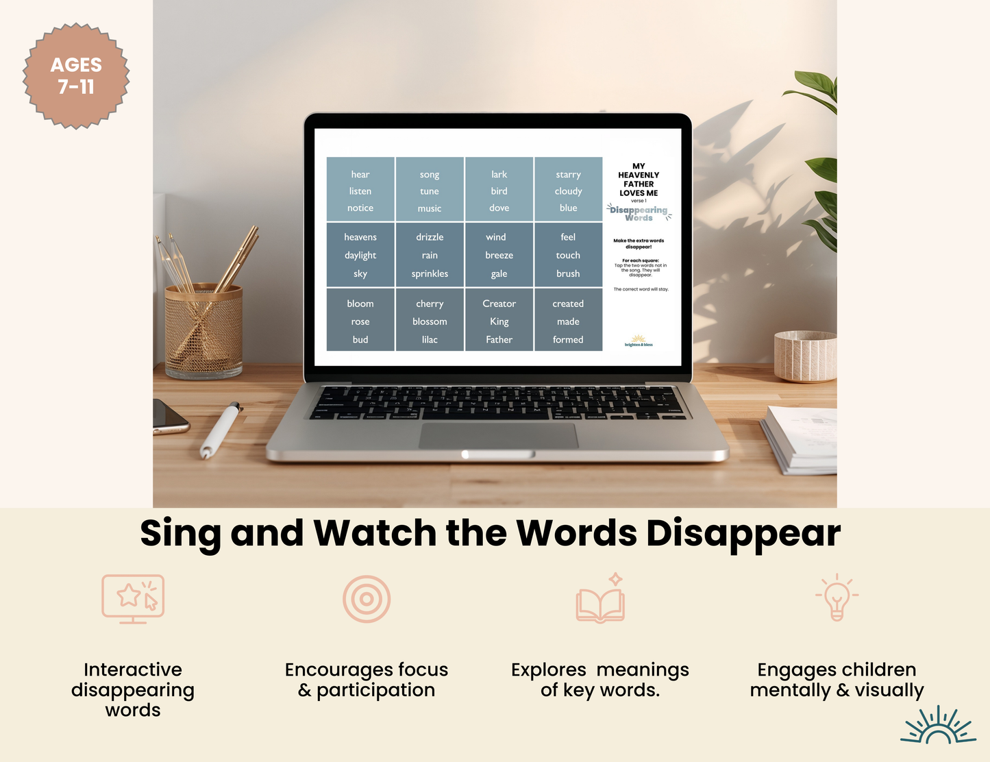 My Heavenly Father Loves Me – Disappearing Words