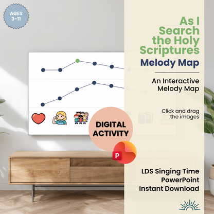 As I Search the Holy Scriptures: Melody Map With Pictures