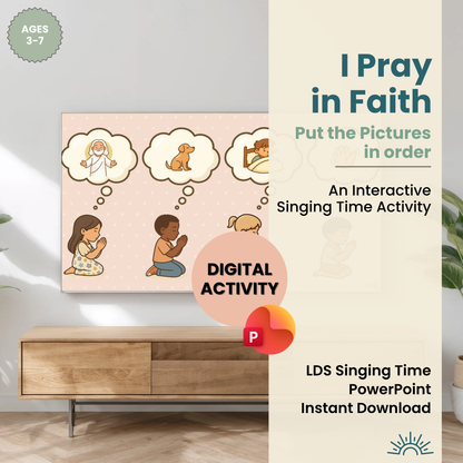I Pray in Faith verse 2: Put the Pictures in Order- interactive digital activity