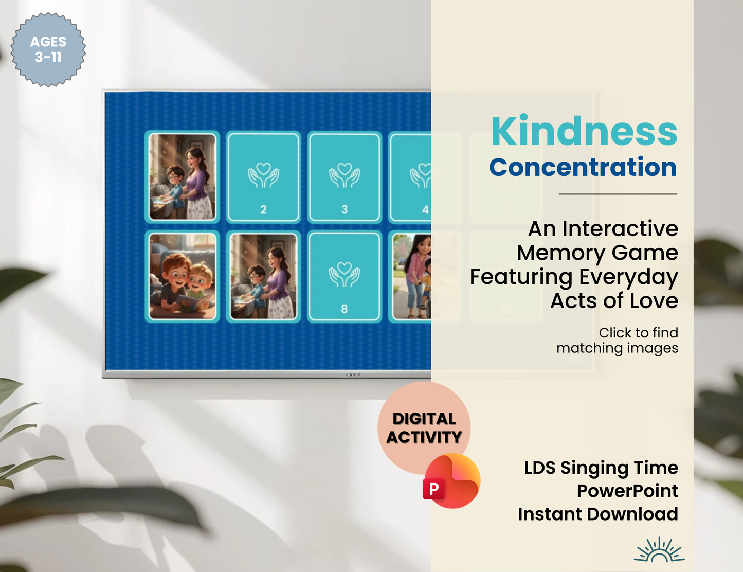 Kindness Concentration- Digital PowerPoint Activity
