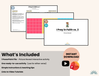 I Pray in Faith: Picture Reveal | Interactive Digital Activity