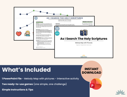 As I Search the Holy Scriptures: Melody Map With Pictures