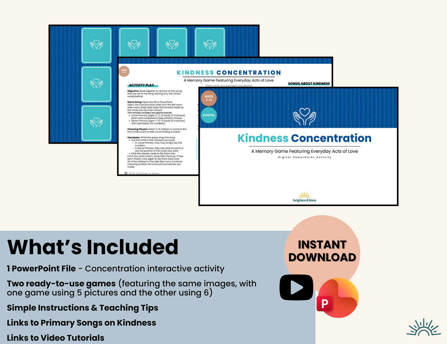 Kindness Concentration- Digital PowerPoint Activity